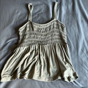 Women's Green Smocked Top